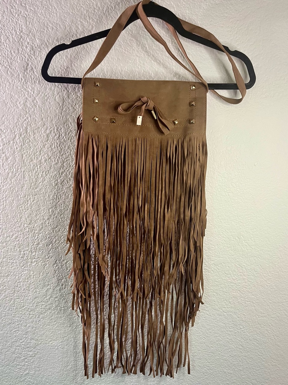 Crossbody Studded Fringe Bag